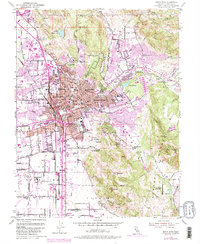 Santa Rosa 1954 topographic map thumbnail