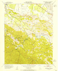 Santa Teresa Hills 1953 topographic map thumbnail