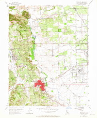 Sebastopol 1954 topographic map thumbnail