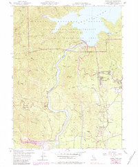 Shasta Dam 1956 topographic map thumbnail