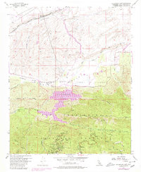Silverwood Lake 1973 topographic map thumbnail