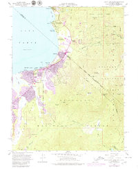 South Lake Tahoe 1955 topographic map thumbnail