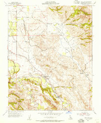 Tres Pinos 1955 topographic map thumbnail