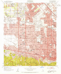 Van Nuys 1953 topographic map thumbnail