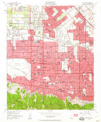Van Nuys 1953 topographic map thumbnail