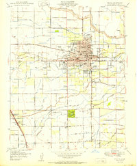 Visalia 1950 topographic map thumbnail