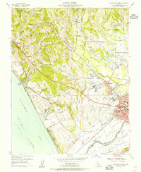 Watsonville West 1954 topographic map thumbnail