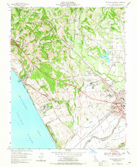 Watsonville West 1954 topographic map thumbnail