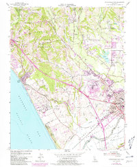 Watsonville West 1954 topographic map thumbnail
