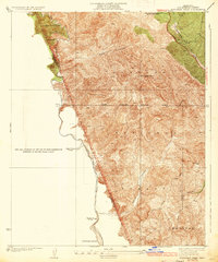 Whitaker Peak 1935 topographic map thumbnail