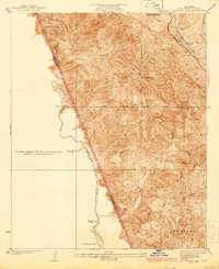 Whitaker Peak 1935 topographic map thumbnail