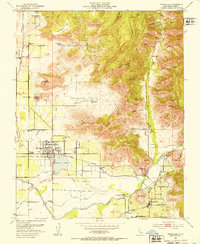 Woodlake 1952 topographic map thumbnail