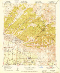 Yorba Linda 1950 topographic map thumbnail