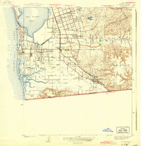 San Ysidro 1943 topographic map thumbnail