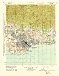 Santa Barbara 1944 topographic map thumbnail