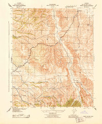 Shedd Canyon 1943 topographic map thumbnail
