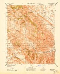 Tent Hills 1943 topographic map thumbnail