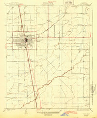 Tulare 1927 topographic map thumbnail