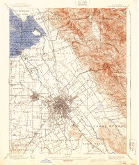 San Jose 1889 topographic map thumbnail