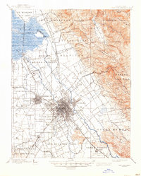 San Jose 1889 topographic map thumbnail