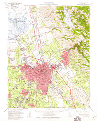 San Jose 1953 topographic map thumbnail