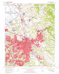 San Jose 1961 topographic map thumbnail