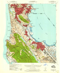 San Mateo 1939 topographic map thumbnail