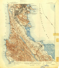 San Mateo 1915 topographic map thumbnail