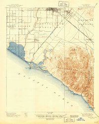 Santa Ana 1901 topographic map thumbnail
