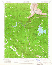 Shaver Lake 1953 topographic map thumbnail