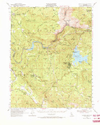 Shaver Lake 1953 topographic map thumbnail