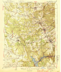 Sutter Creek 1944 topographic map thumbnail