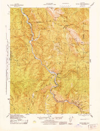Tectah Creek 1945 topographic map thumbnail