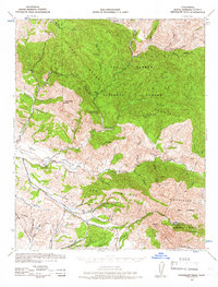 Tepusquet Peak 1942 topographic map thumbnail