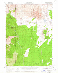 Timber Mountain 1952 topographic map thumbnail