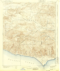 Triunfo Pass 1921 topographic map thumbnail