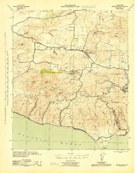 Triunfo Pass 1943 topographic map thumbnail