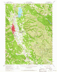 Ukiah 1958 topographic map thumbnail