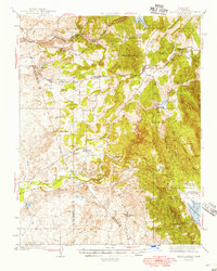 Valley Springs 1944 topographic map preview