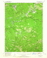 Weaverville 1950 topographic map thumbnail