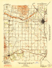 Woodland 1941 topographic map thumbnail