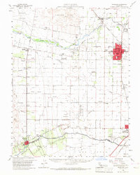 Woodland 1953 topographic map thumbnail