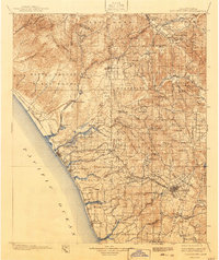San Luis Rey 1901 topographic map thumbnail