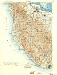 Santa Cruz 1902 topographic map preview