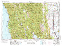 Ukiah 1957 topographic map thumbnail