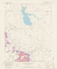 Calaveras Reservoir 1961 topographic map thumbnail