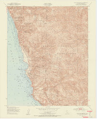 Cape San Martin 1949 topographic map thumbnail