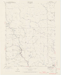 Cazadero 1943 topographic map thumbnail