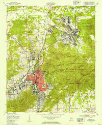 Anniston 1947 topographic map thumbnail