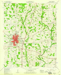 Athens 1958 topographic map thumbnail